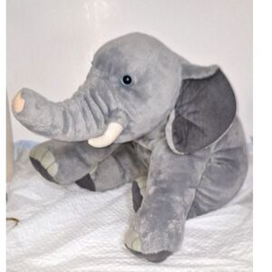 A Planet Earth Elephant Plush Stuffed Animal Toy Realistic African Pachyderm